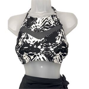 Halter Mesh Front Bikini Top